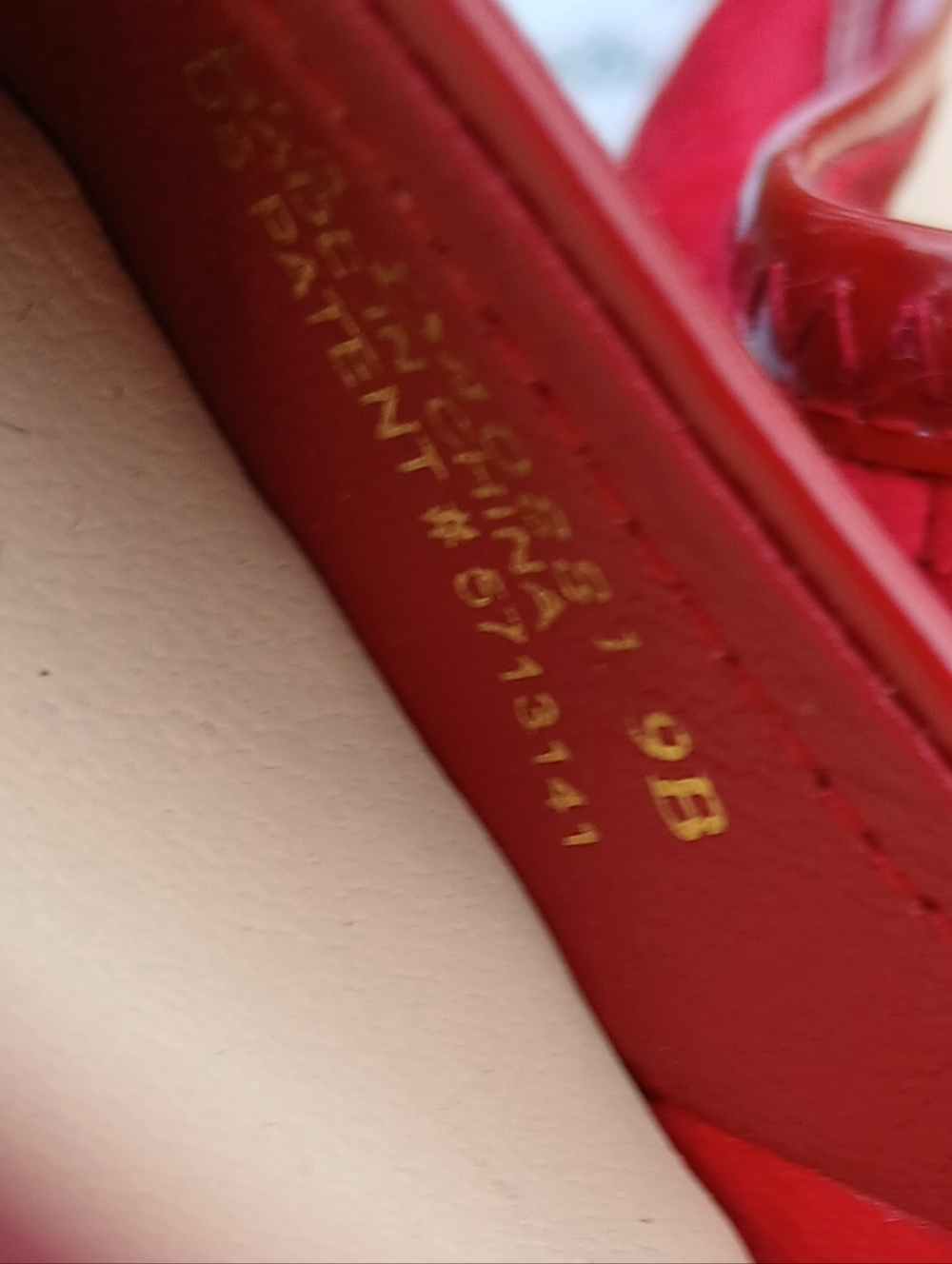 Nike-Cole Haan Red Suede & Patent Cap-Toe Ballet Flats - Picture 10 of 11
